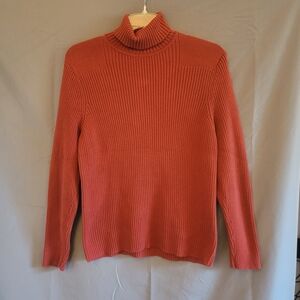 Express Women's Rust Color Turtleneck Long Sleeve Sweater